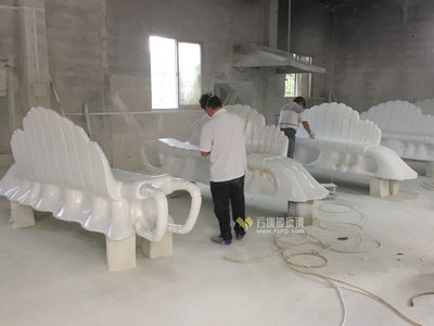 云南玉溪澄江博物馆定制玻璃钢古生物创意休闲椅