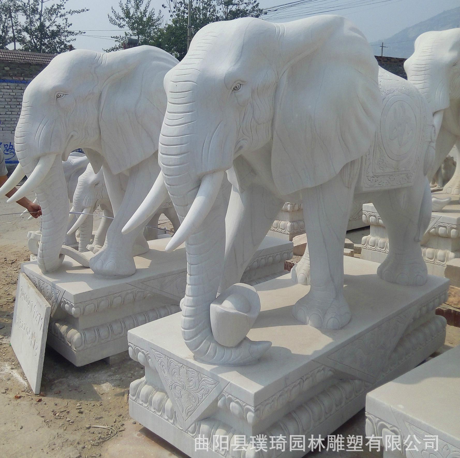 现货销售石雕大象 加工定做石雕 铸铜雕塑 玻璃钢雕塑工艺